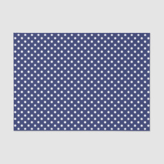 Navy Blue en White Polka Dots Pattern Tissuepapier