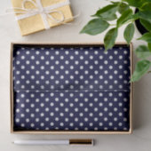 Navy Blue en White Polka Dots Pattern Tissuepapier (Geschenk)