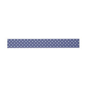 Navy Blue en White Polka Dots Uitnodigingen Wikkel (Vlak)