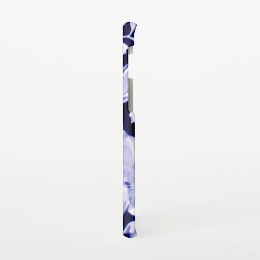 Navy Blue en White Rabbit Bunny Bird Chinoiserie Samsung Galaxy Hoesje (Linkerkant)