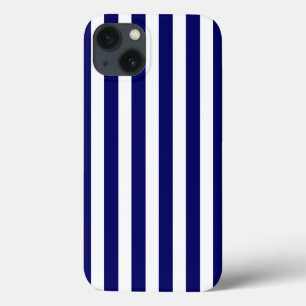 Navy blue en white snoep strepen Hoesje-Mate iPhon Case-Mate iPhone Case
