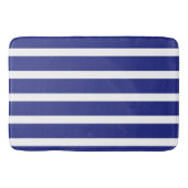 Navy blue en white strepen patroon badmat (Voorkant)