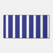 Navy blue en white strepen patroon bureaumat (Voorkant)