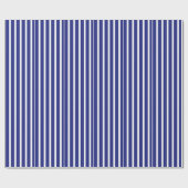 Navy blue en white strepen patroon cadeaupapier (Vlak)