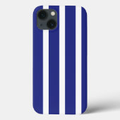 Navy blue en white strepen patroon Case-Mate iPhone case (Achterkant)
