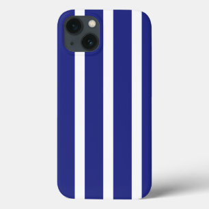 Navy blue en white strepen patroon Case-Mate iPhone case