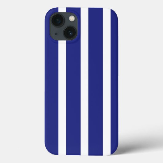 Navy blue en white strepen patroon Case-Mate iPhone case (Achterkant)