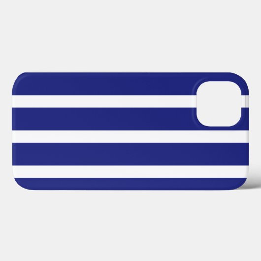 Navy blue en white strepen patroon Case-Mate iPhone case (Achterkant (horizontaal))