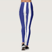 Navy blue en white strepen patroon leggings (Achterkant)