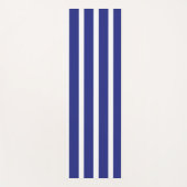 Navy blue en white strepen patroon yogamat (Voorkant)