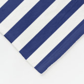 Navy Blue en White Stripe Pattern Fleece Deken (Hoek)