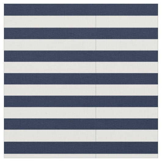 Navy Blue en White Striped Stof (Close Up)