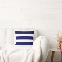 Navy Blue en White Stripes