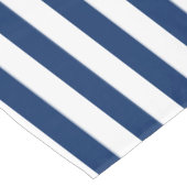 Navy Blue en White Stripes Tafelkleed (Gekanteld)