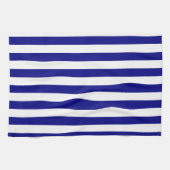 Navy Blue en White Stripes Theedoek (Horizontaal)