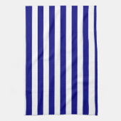 Navy Blue en White Stripes Theedoek (Verticaal)