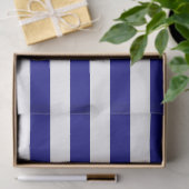 Navy Blue en White Stripes Tissuepapier (Geschenk)