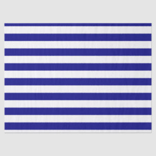 Navy Blue en White Stripes Tissuepapier