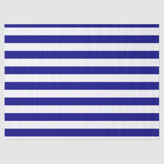 Navy Blue en White Stripes Tissuepapier (Voorkant)