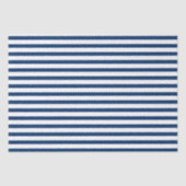 Navy Blue en White Stripes Tissuepapier (Voorkant)