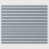 Navy Blue en White Stripes Verjaardag Cadeaupapier (Vlak)