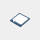 Navy Blue en White Talk Bubble Persoonlijke naam Post-it® Notes (Schuin)