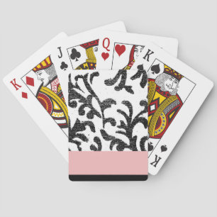 Navy Blue en White Tropical Palm Tree Pokerkaarten