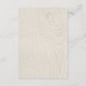 Navy Blue en White Wood Look Gastgegevens Informatiekaartje (Achterkant)