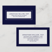 Navy Blue Estate Planner Visitekaartje (Voorkant / Achterkant)