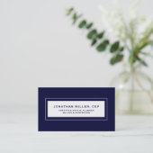 Navy Blue Estate Planner Visitekaartje (Staand voorkant)