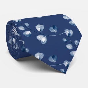 Navy Blue Eucalyptus Weddenschap Navy Blue Stropda Stropdas