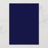 Navy Blue Eucalyptus Wedding Reception Informatiekaartje (Achterkant)