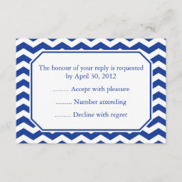 Navy Blue Event Reply, RSVP of Response Cards Kaartje