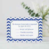 Navy Blue Event Reply, RSVP of Response Cards Kaartje (Staand voorkant)