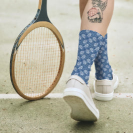 Navy Blue Eye Spooky Pattern Cool & Funny Creepy Sokken