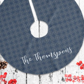 Navy Blue Familienaam Custom Christmas Kerstboom Rok