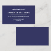 Navy Blue Father of the Bride Business Cards Visitekaartje (Voorkant / Achterkant)