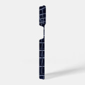 Navy Blue Faux Crocodile iPhone Hoesje (Rechterkant)