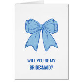 Navy + Blue Faux Glitter Wedding Party Proposal (Voorkant)