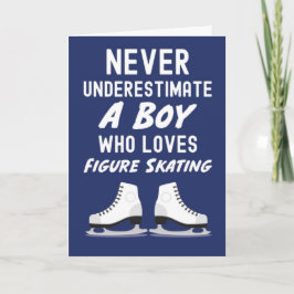 Navy Blue Figure Skating Cards For Baby Boys Kids Kaart