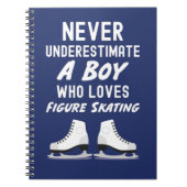 Navy Blue Figure Skating Gifts For Baby Boys Kids Notitieboek (Voorkant)