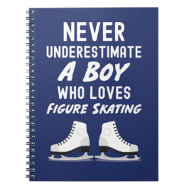 Navy Blue Figure Skating Gifts For Baby Boys Kids Notitieboek