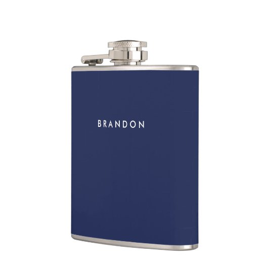 Navy Blue Flasks voor mannen met een naam Heupfles (Links)