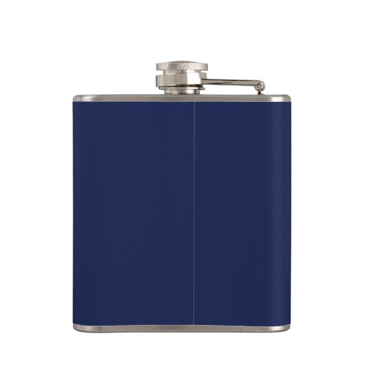 Navy Blue Flasks voor mannen met een naam Heupfles (Achterkant)