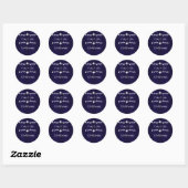 Navy Blue Fleur de Lis envelop sticker (Vel)
