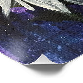 Navy Blue Floral Perfect Poster (Hoek)