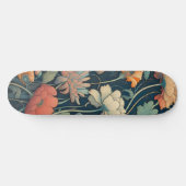 Navy blue floral persoonlijk skateboard (Horizontaal)