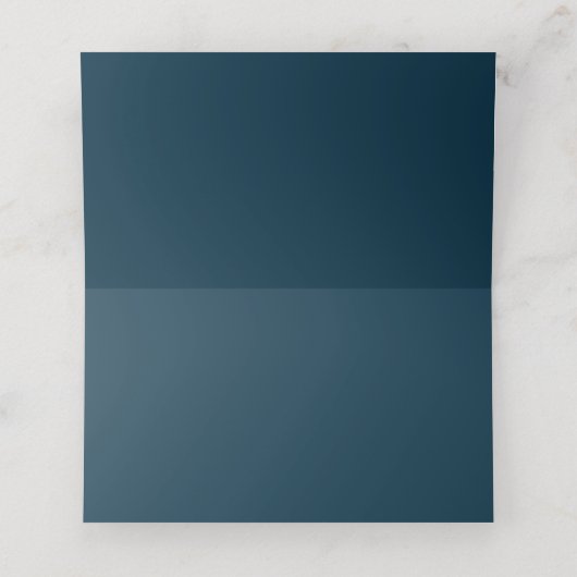 Navy Blue Floral Pumpkin Plaatskaartje (Binnenkant ongevouwen)