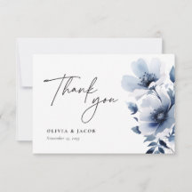 Navy Blue Floral Wedding