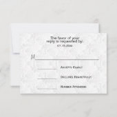 Navy Blue Floral Wedding Design - RSVP (Achterkant)